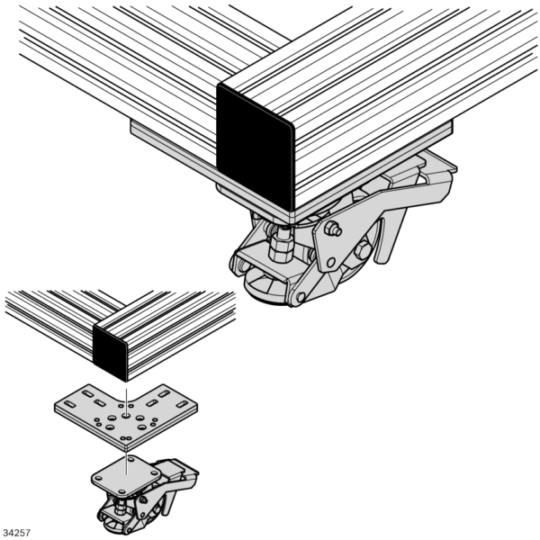 Bosch Rexroth rodillo elevador D80  ROTATABLE PEDAL 3842555610